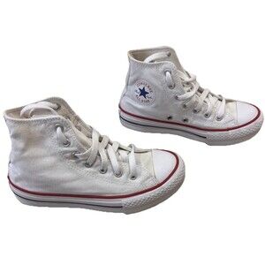 Converse Youth Chuck Taylor All Star Canvas Hi Top Sneaker Size 2 White